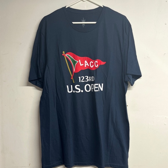 US Open LACC 2023 Men's XL T-Shirt 123rd US Open Blue Short Sleeve Golf - Picture 1 of 4